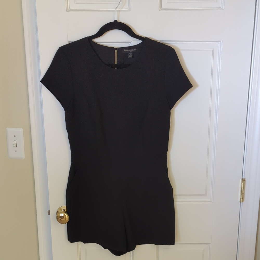 Black Short Sleeve Romper